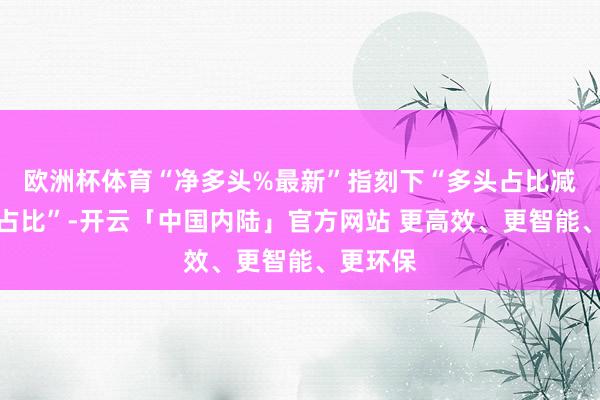 欧洲杯体育“净多头%最新”指刻下“多头占比减去空头占比”-开云「中国内陆」官方网站 更高效、更智能、更环保