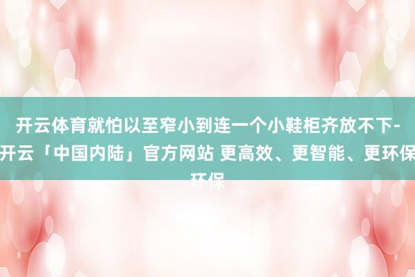 开云体育就怕以至窄小到连一个小鞋柜齐放不下-开云「中国内陆」官方网站 更高效、更智能、更环保