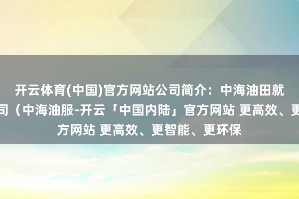 开云体育(中国)官方网站公司简介：中海油田就业股份有限公司（中海油服-开云「中国内陆」官方网站 更高效、更智能、更环保