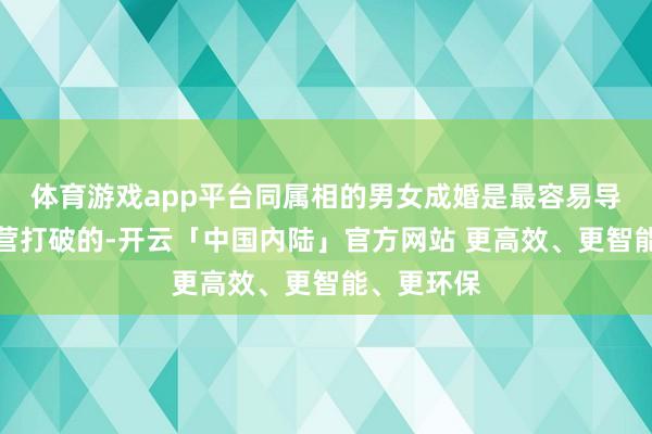 体育游戏app平台同属相的男女成婚是最容易导致配偶经营打破的-开云「中国内陆」官方网站 更高效、更智能、更环保