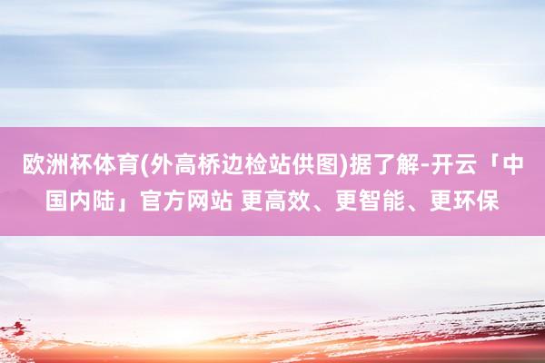 欧洲杯体育(外高桥边检站供图)据了解-开云「中国内陆」官方网站 更高效、更智能、更环保