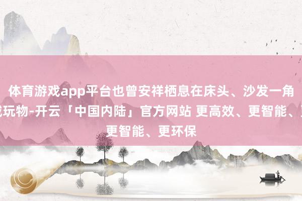 体育游戏app平台也曾安祥栖息在床头、沙发一角的毛绒玩物-开云「中国内陆」官方网站 更高效、更智能、更环保