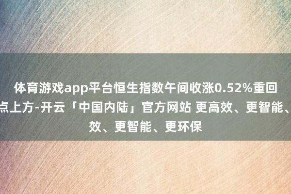 体育游戏app平台恒生指数午间收涨0.52%重回25000点上方-开云「中国内陆」官方网站 更高效、更智能、更环保