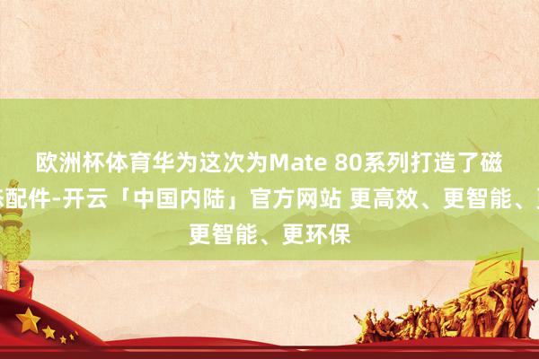 欧洲杯体育华为这次为Mate 80系列打造了磁吸生态配件-开云「中国内陆」官方网站 更高效、更智能、更环保