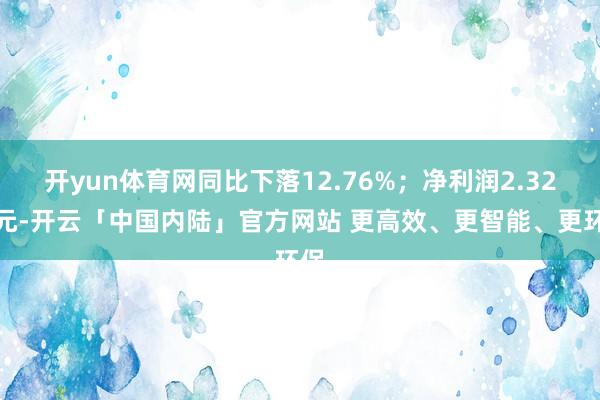 开yun体育网同比下落12.76%;净利润2.32亿元-开云「中国内陆」官方网站 更高效、更智能、更环保