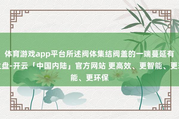 体育游戏app平台所述阀体集结阀盖的一端蔓延有法兰盘-开云「中国内陆」官方网站 更高效、更智能、更环保
