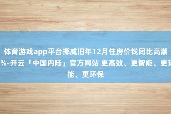 体育游戏app平台挪威旧年12月住房价钱同比高潮6.4%-开云「中国内陆」官方网站 更高效、更智能、更环保