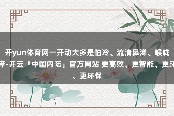 开yun体育网一开动大多是怕冷、流清鼻涕、喉咙干痒-开云「中国内陆」官方网站 更高效、更智能、更环保