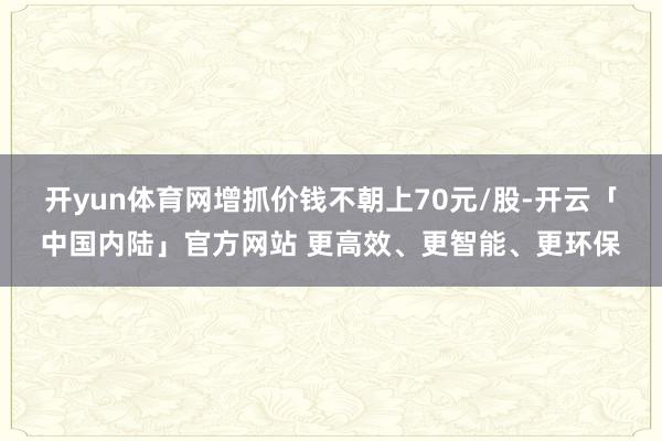 开yun体育网增抓价钱不朝上70元/股-开云「中国内陆」官方网站 更高效、更智能、更环保