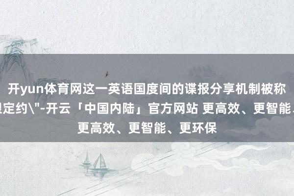 开yun体育网这一英语国度间的谍报分享机制被称为
