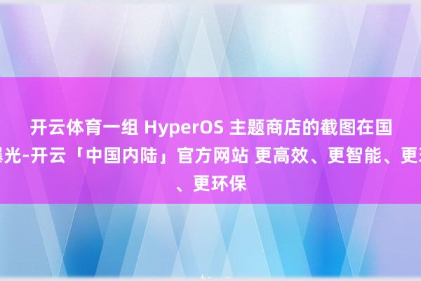 开云体育一组 HyperOS 主题商店的截图在国际曝光-开云「中国内陆」官方网站 更高效、更智能、更环保