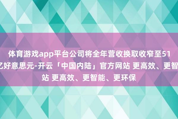 体育游戏app平台公司将全年营收换取收窄至510亿至514亿好意思元-开云「中国内陆」官方网站 更高效、更智能、更环保