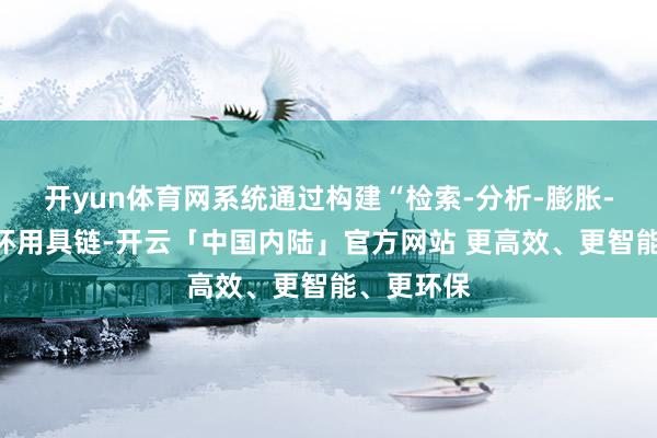 开yun体育网系统通过构建“检索-分析-膨胀-响应”闭环用具链-开云「中国内陆」官方网站 更高效、更智能、更环保