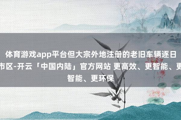 体育游戏app平台但大宗外地注册的老旧车辆逐日收支市区-开云「中国内陆」官方网站 更高效、更智能、更环保